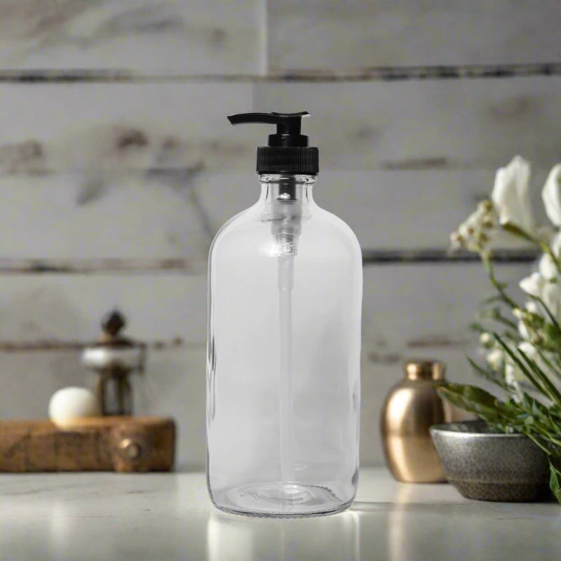 16 oz Glass Pump Bottle